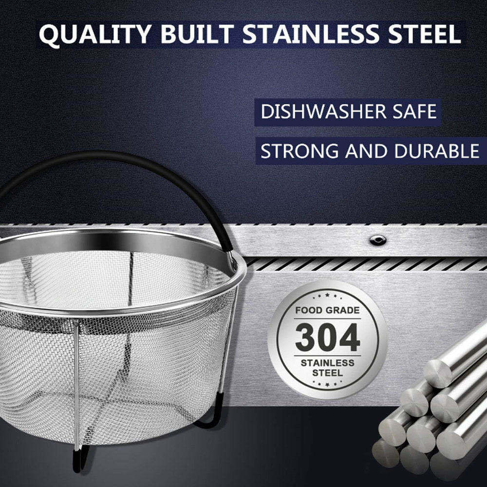 Amazon Instant Pot Accessory 304 Stainless Steel Strainer Basket Rice Cooker Pressure Cooker Steamer Basket 6QT