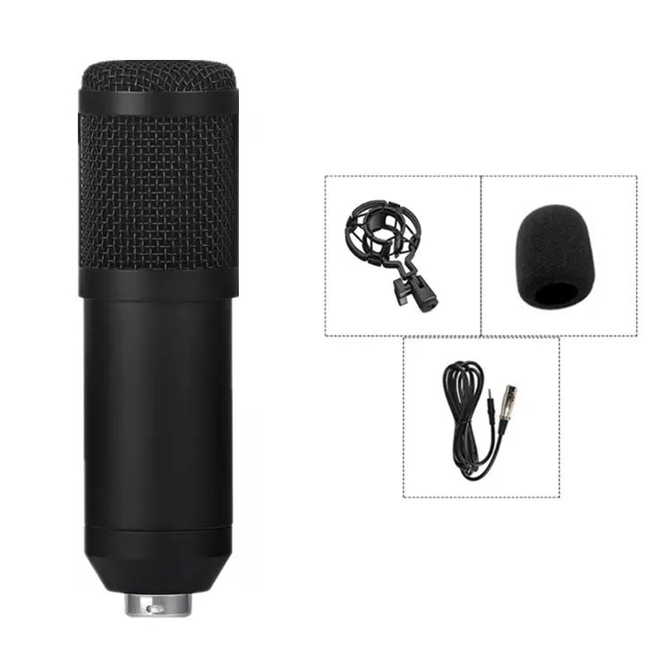 BM800电容麦克风套装电脑手机直播设备喊麦录音声卡支架外置声卡