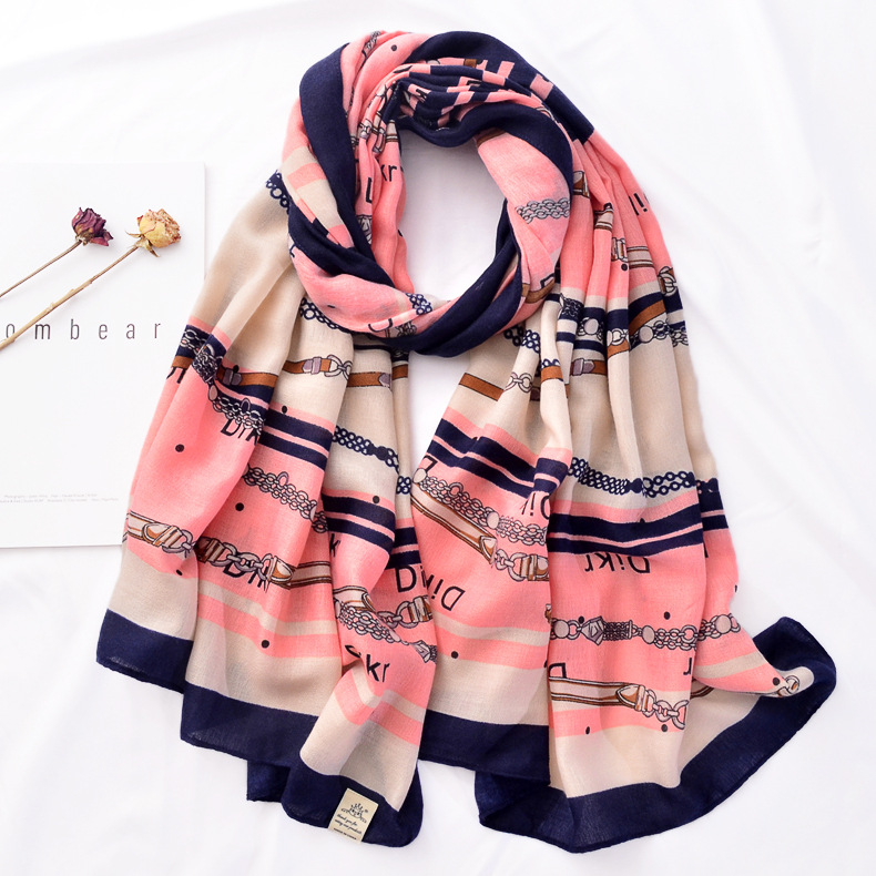 Otoño e Invierno nueva cadena europea y americana bufanda caliente bufanda larga playa de viaje marca inspiración diseño bufanda