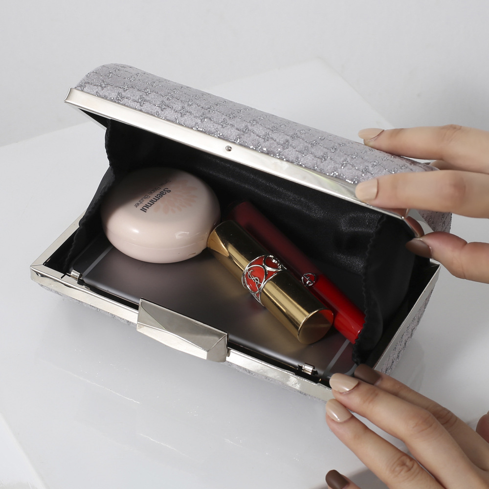 Estilo coreano transfronterizo creativo de terciopelo bronceado embrague bolso de hombro bolso de la cadena banquete elegante bolso de noche bolsa de banquete