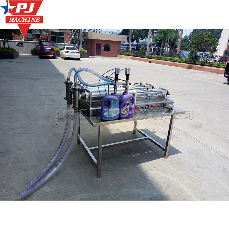 自动化化妆品灌装机 双头活塞式洗衣液装瓶机 医药化工行业灌瓶机