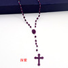 Plastic fluorescence rosary, beads, accessory, necklace, suitable for import