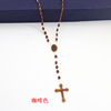 Plastic fluorescence rosary, beads, accessory, necklace, suitable for import