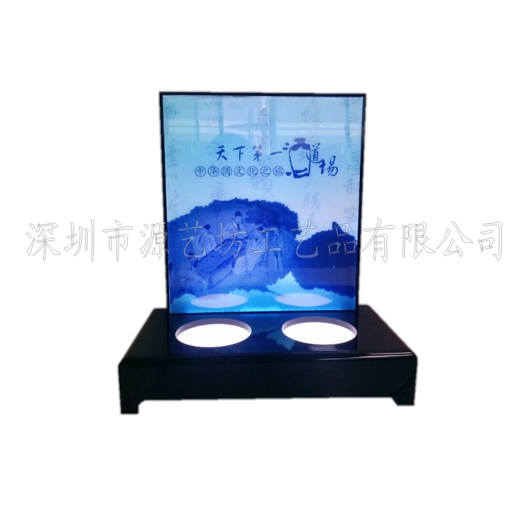 亚克力酒展示架定作  深圳亚克力展架工厂 LED带灯白酒架