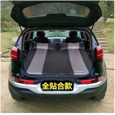 Car Air Mattress Suv: Vehicle-mounted inflatable bed - flat-black-gray-black-3cm-straight-edge