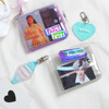 Jelly Laser Card Pack Coin Pack, Harajuku Student Star Star Girl Campus Transparent Hanging Neck Card Set