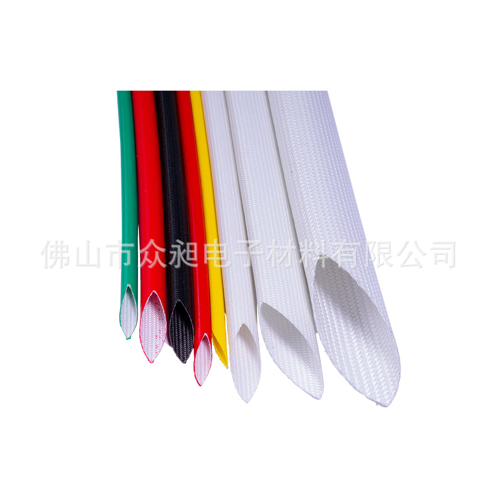 白色硅质自熄套管硅树脂玻璃纤维管耐高压纤维管绝缘套管