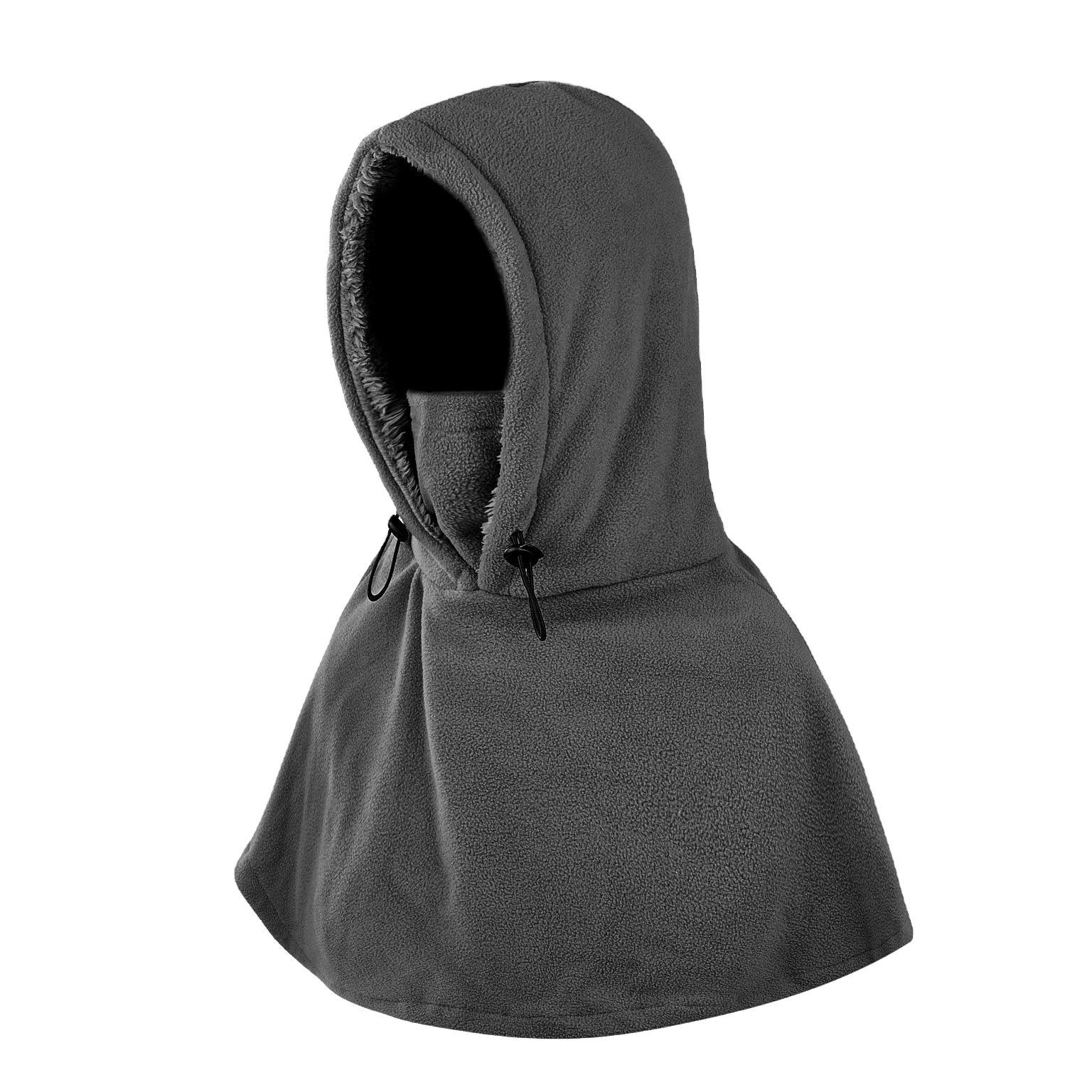 Outdoor Cycling Winter Ear Protection Fleece-Lined Thickened Warm Polar Fleece Windproof Hat Three-In-One Shawl Hat Cold-Proof National Trend