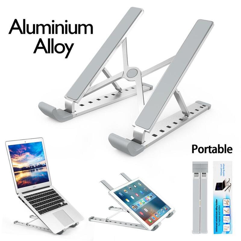 Folding aluminum alloy portable lifting snap-type portable stand Universal stand for tablet laptop desktop
