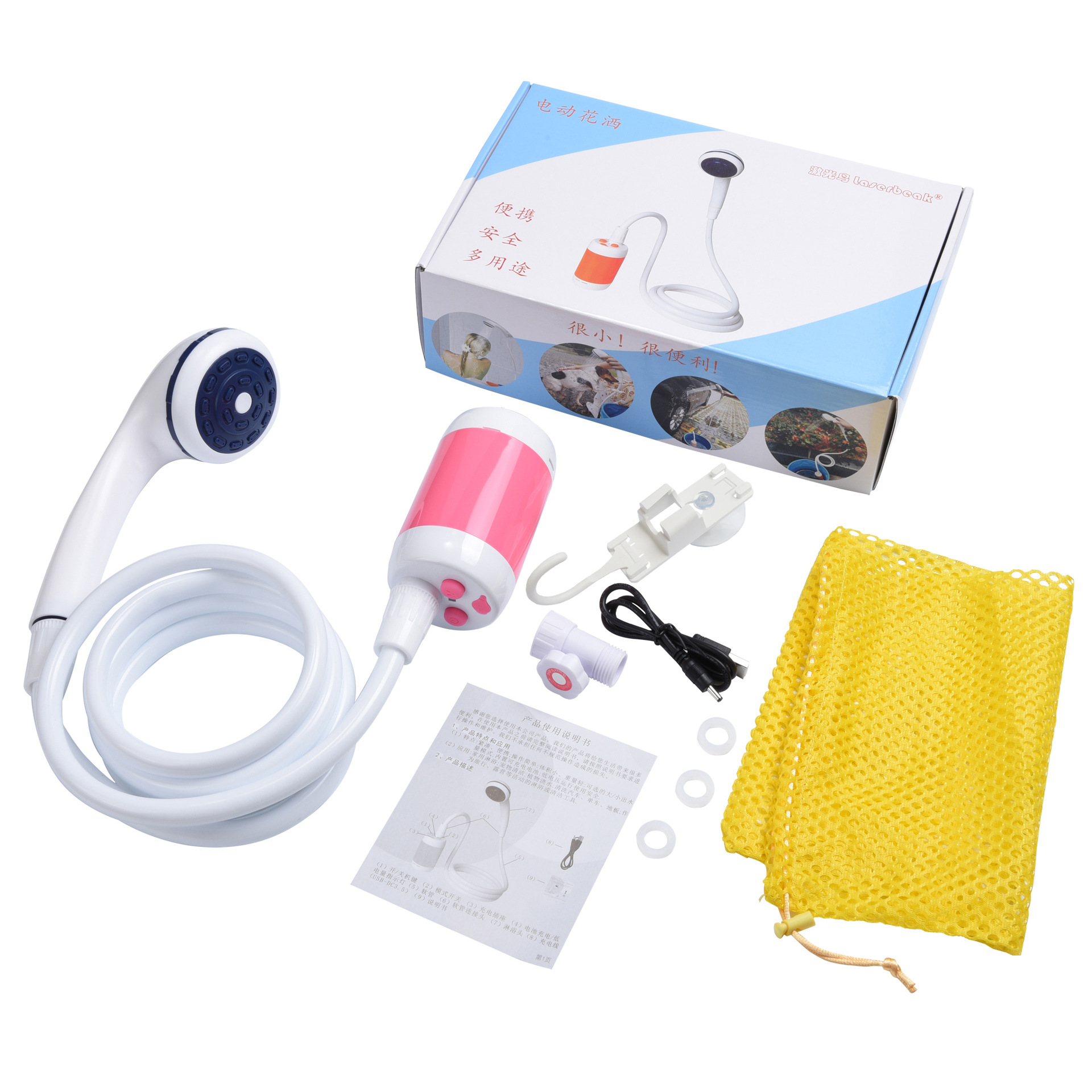 Dispositivo de ducha eléctrica cabeza de ducha para mascotas cabeza de ducha de camping al aire libre Baño