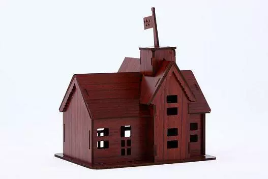 3D Wooden Puzzle House DIY Kit — Bamboo Finish, Multi-Style Model, Easy Assembly