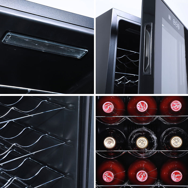 Vinoteca de una pieza con envío directo, vinoteca electrónica de temperatura constante, refrigerador de vino doméstico refrigerado por aire, sin escarcha y refrigerado por aire.