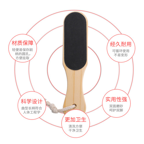 Double-sided foot grinder, foot scraper to remove dead skin and calluses, foot scrubber, foot grinding stone, heel exfoliation and foot grinding artifact