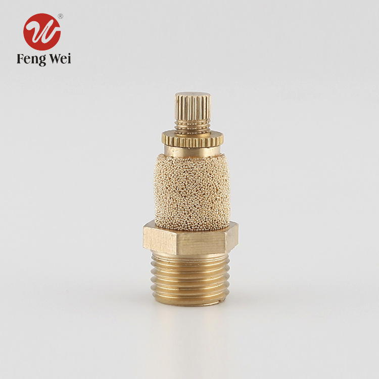 厂家供应外丝铜气动罩外消声节流阀 防尘排气快插单向节流阀批发