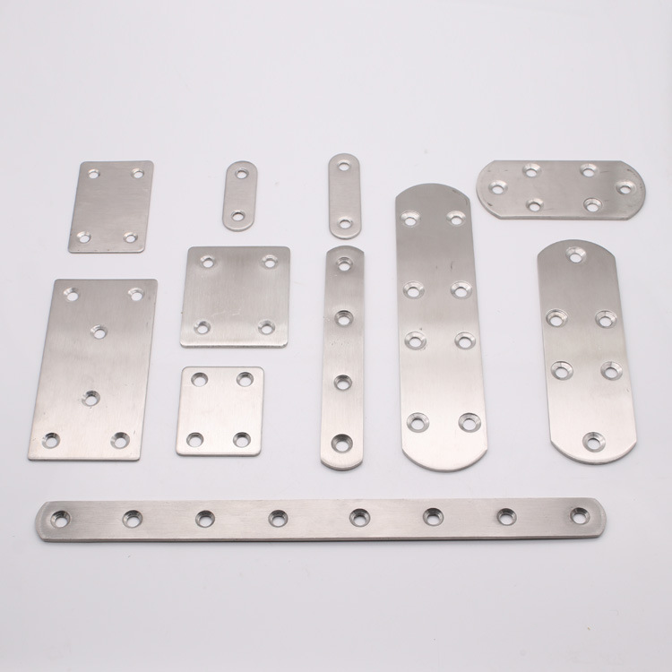201 Acero inoxidable pieza recta conector código de conexión pieza recta hierro ángulo plano pieza ángulo código muebles fijos 180 grados