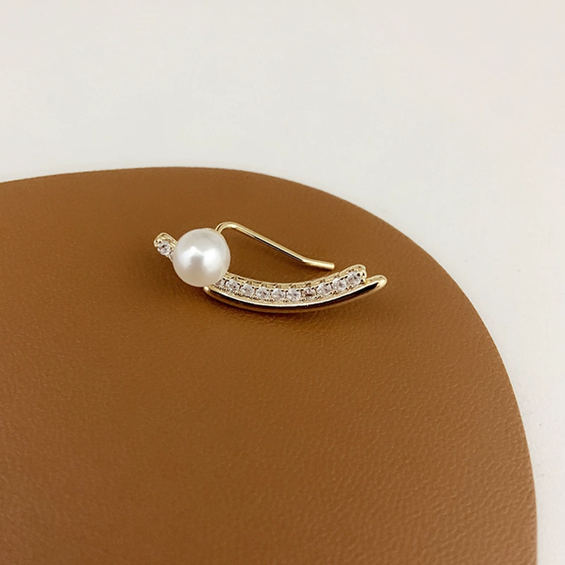 Универсальные ушные клипсы с цирконием, позолота 14K, бес piercing, легкий дизайн