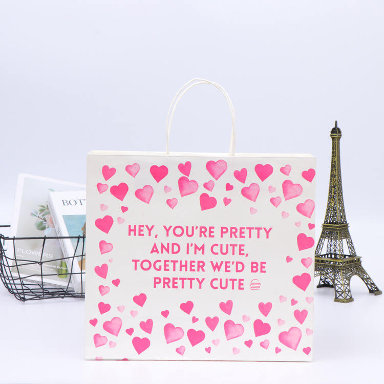 彩色印刷手提袋生产 精美烫金礼品牛皮纸袋 服装购物袋加印logo