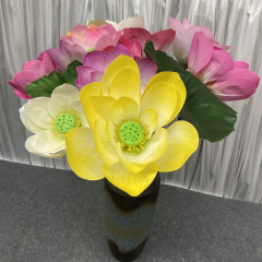 組合用膠片荷花荷葉蓮蓬 家居裝飾人造花 佛堂用花客廳水池裝飾花