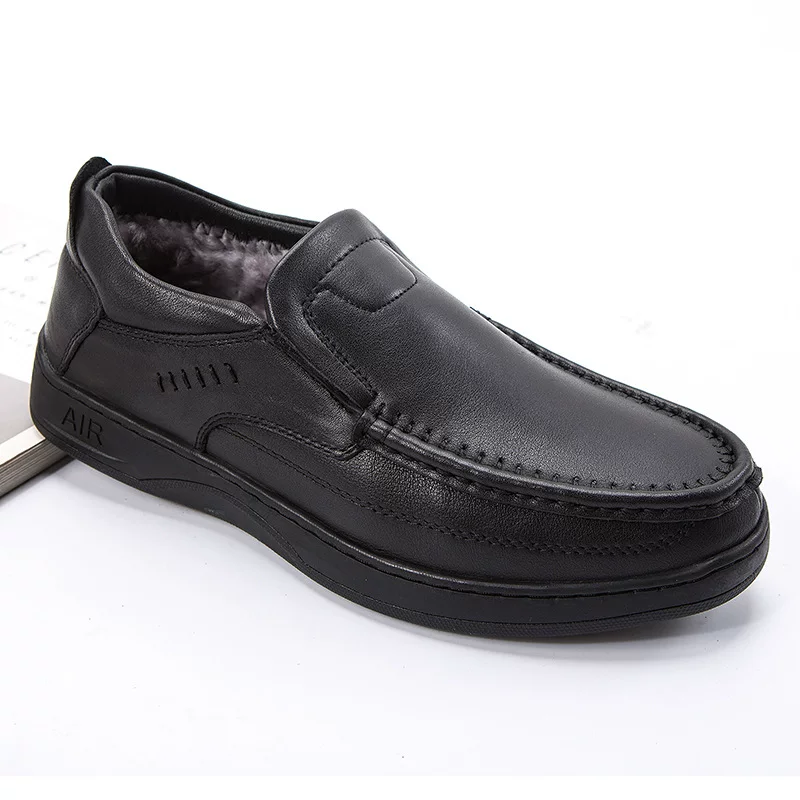Winter keep warm shoes, genuine leather, plus size, for middle age, wholesale