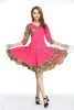 Rose red mid-sleeve + skirt