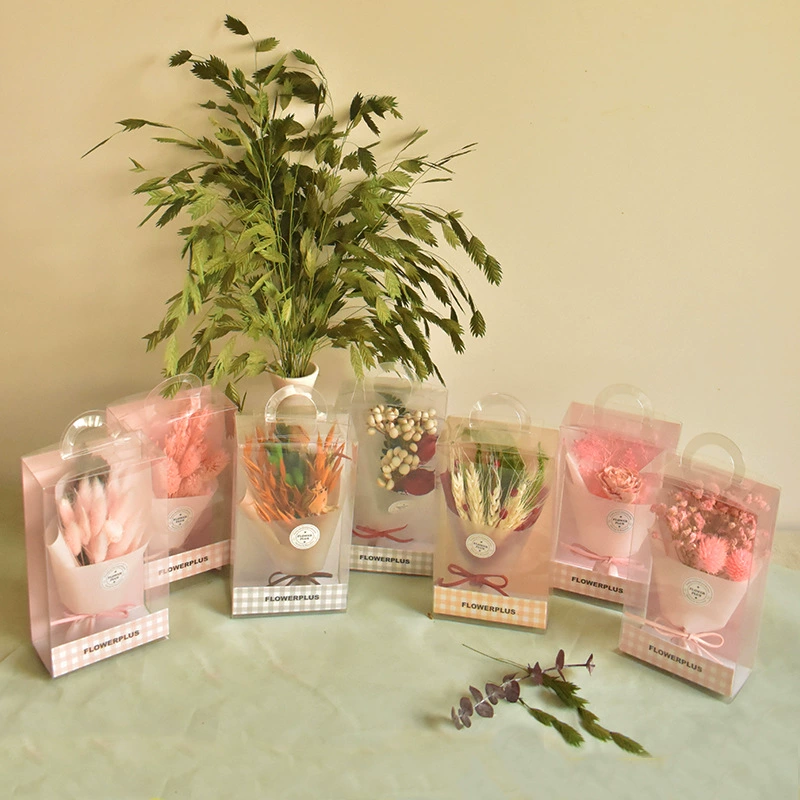 Мини- bouquet засушенных цветов (Манфанг Тин) в подарочной коробке из ПВХ, 85×45×145 мм, дом и подарок