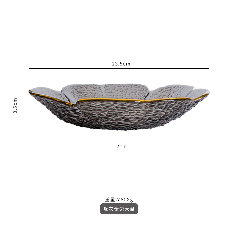 562-꽃잎 플레이트-대형 그을음 프놈펜