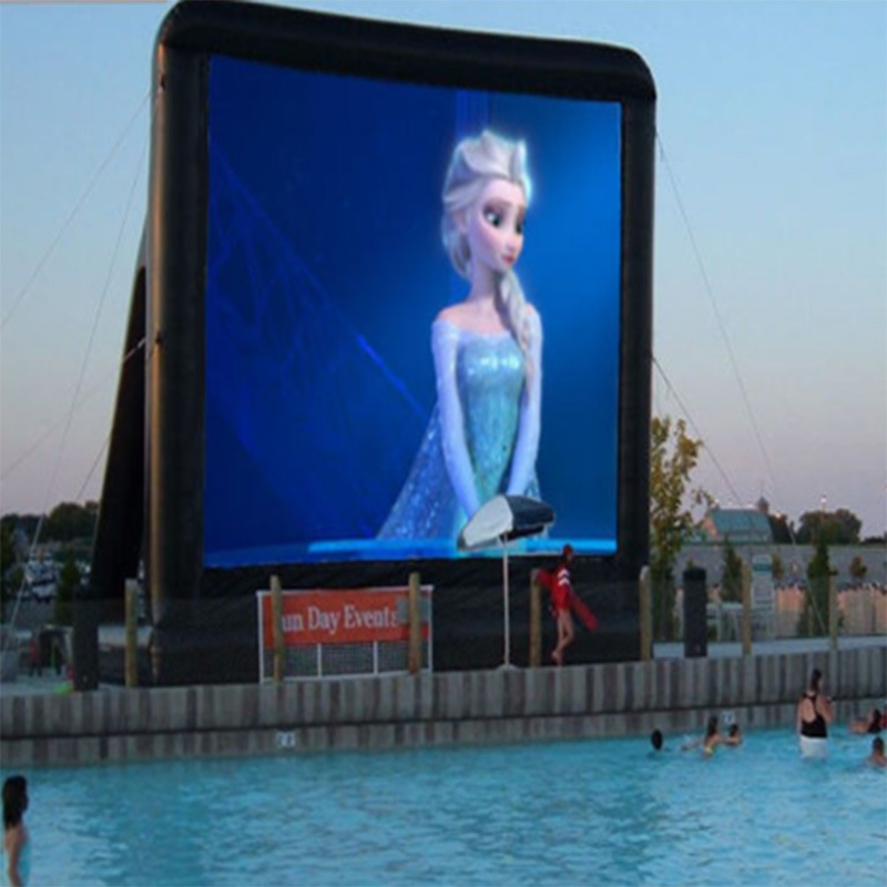 热卖户外便捷式充气电影屏幕 充气投影屏 广告宣传高清投影背景墙