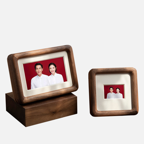 Simple and creative solid wood wedding registration photo frame set up 6-inch six-8 certificate wedding dress photo wash made into photo frame