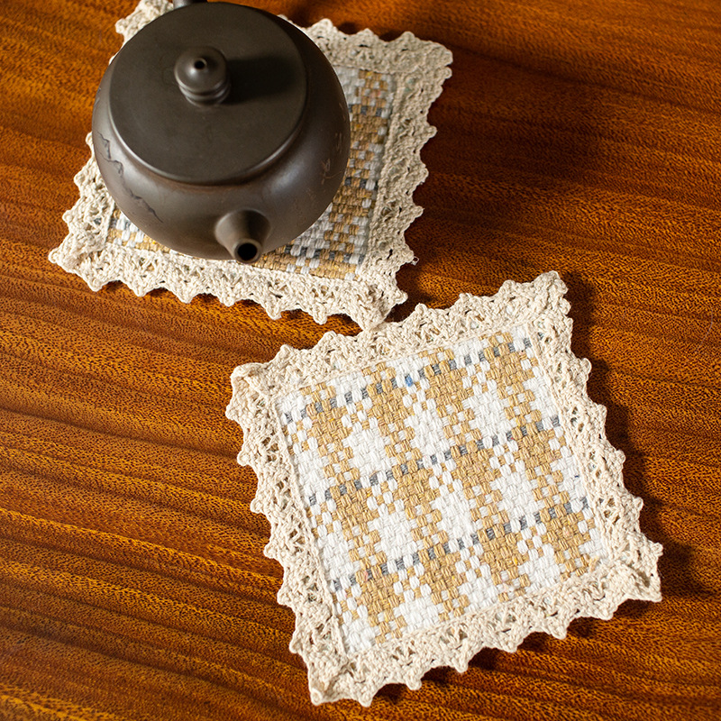 Jinhao FÁBRICA DE LINO Zen tela estera de té de estilo chino de tela de té corredor de mesa de té bandeja de té toalla Lu Bordado estera de aislamiento térmico producto terminado