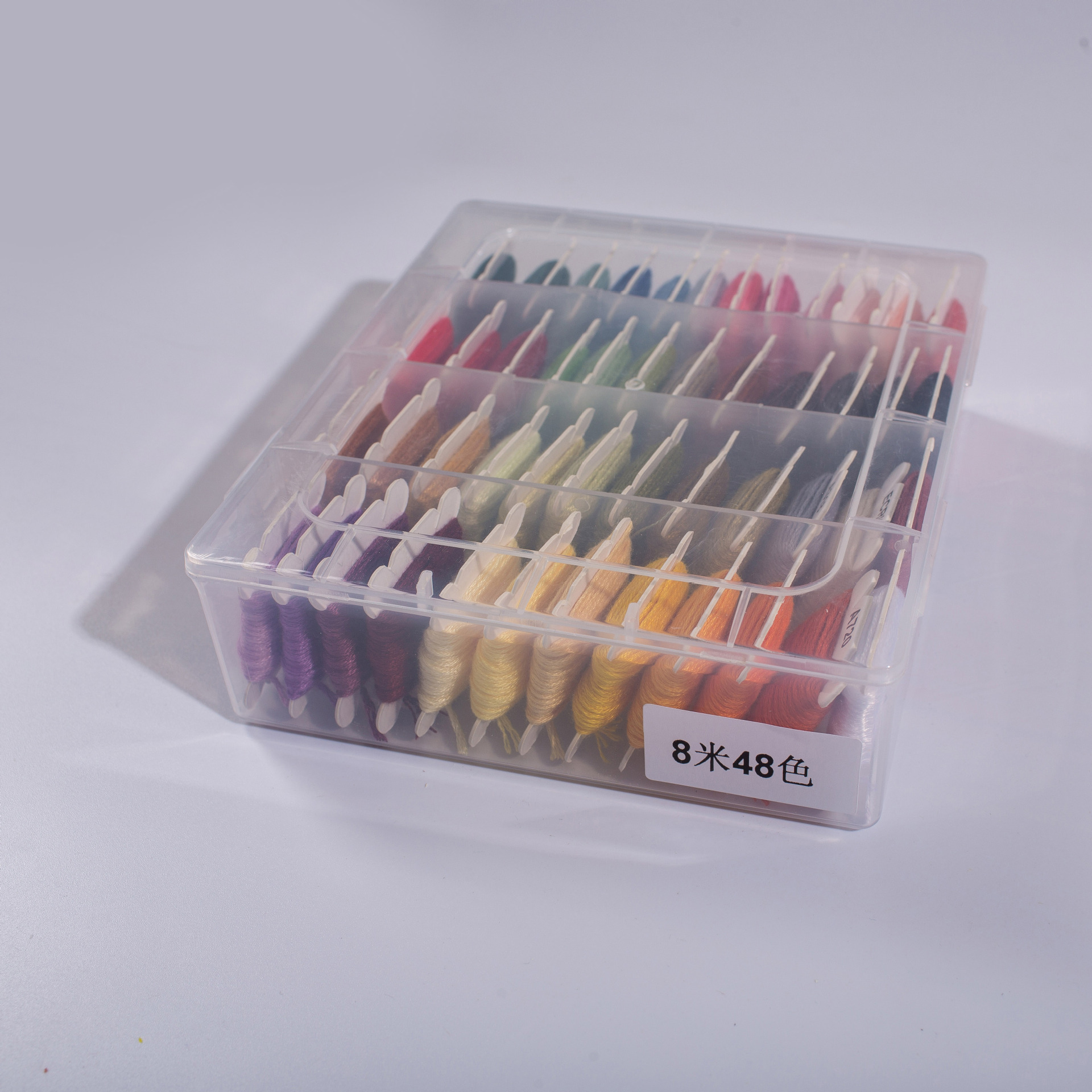 Hilo de punto de cruz 24/50/100/150/200 bordado en caja hilo 8 m/unid Venta caliente DIY hilo con accesorios