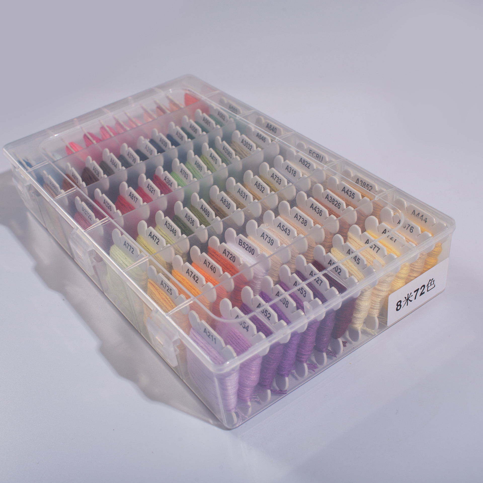 Hilo de punto de cruz 24/50/100/150/200 bordado en caja hilo 8 m/unid Venta caliente DIY hilo con accesorios