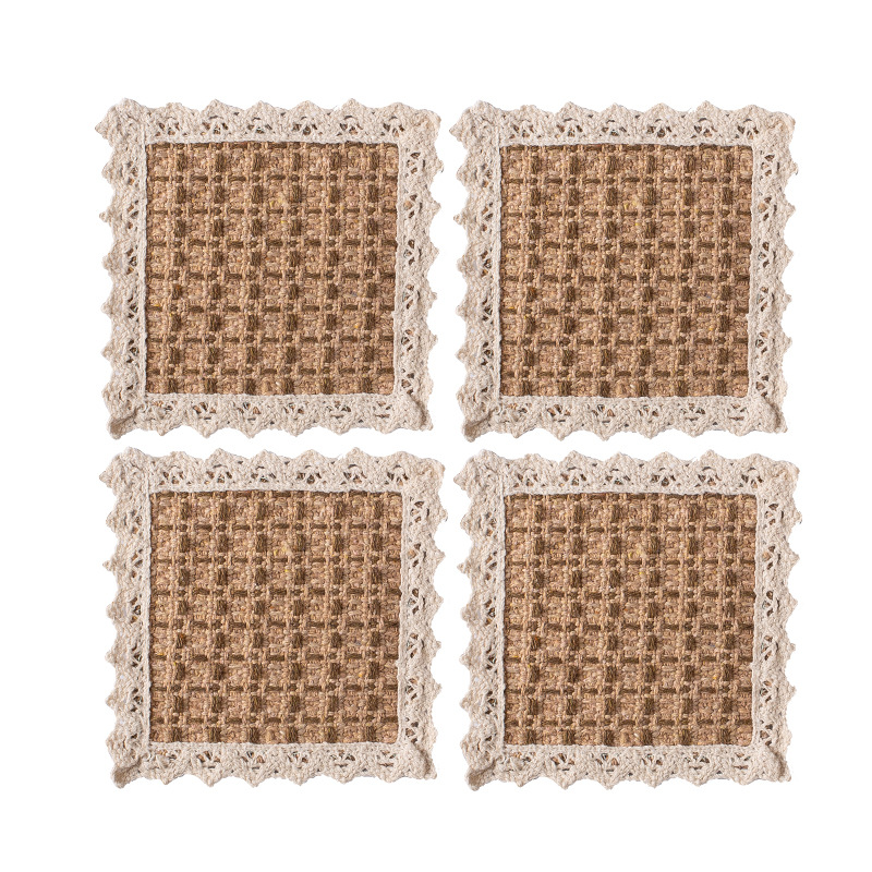 Acabado posavasos de lino 10(4 pequeños)