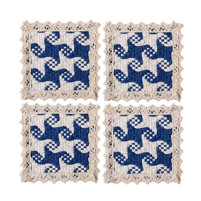 Coaster de lino acabado 12(4 pequeño)