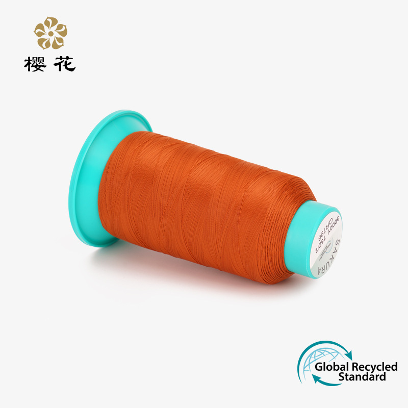 Embroidery Thread Sakura Brand 75D Recycled Thread Tex18/Pret Polyester Thread Grs Standard Product Computer Embroider