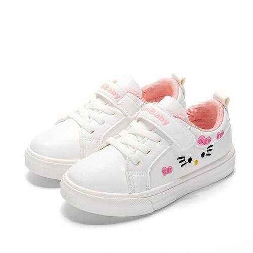 Girls' 6 White Sneakers Korean Style Children's Board Shoes 11 Single Shoes Elementary School Students Fashion Children's Shoes 13 Casual Sports Shoes 15 Years Old