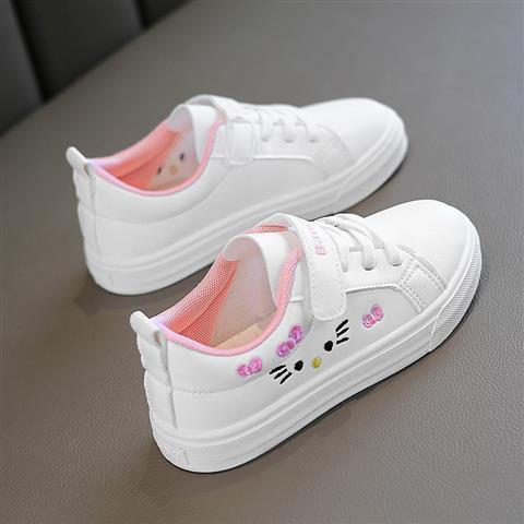 Girls' 6 White Sneakers Korean Style Children's Board Shoes 11 Single Shoes Elementary School Students Fashion Children's Shoes 13 Casual Sports Shoes 15 Years Old