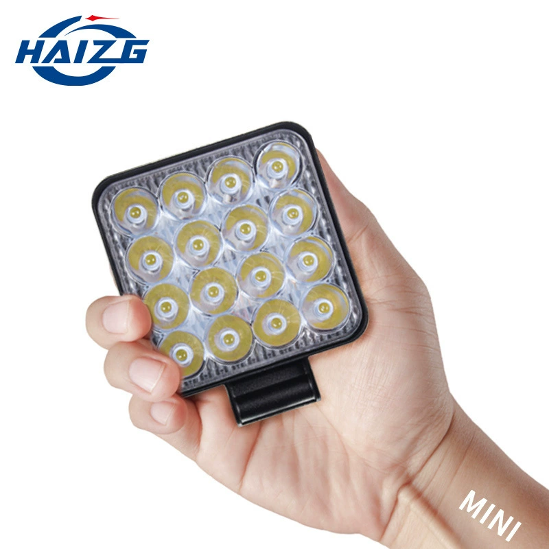 Автомобильный светодиодный рабочий фонарь HAIZG, миниатюрный квадратный, 1648 Вт, дополнительная фара, модифицированная фара, прожектор
