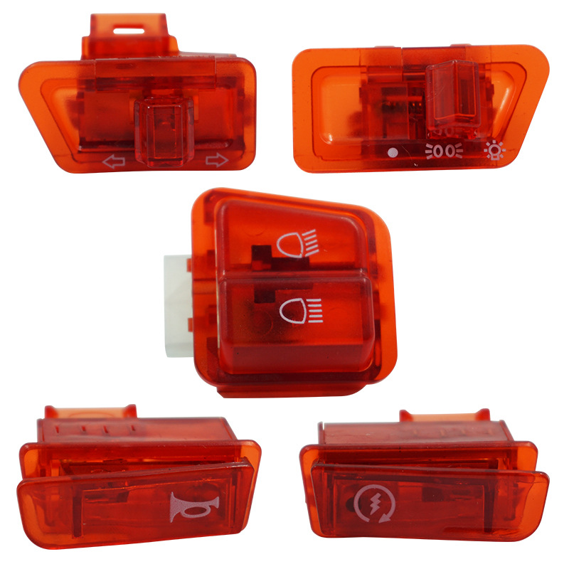 Accesorios de la motocicleta interruptor de dirección de los faros de color interruptor de tres hilos lejos y cerca de la luz variable cuerno arena interruptor de arranque