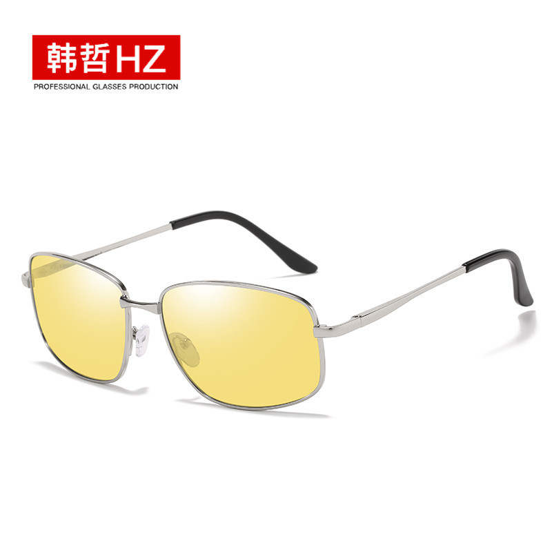 Silver Frame-Polarized Night Vision Yellow