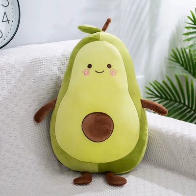 Wholesale soft adorable avocado plush toy pillow children's sleeping doll large doll holiday gift (Oyuncaq yastıqlar) - an-avocado-doll-35cm