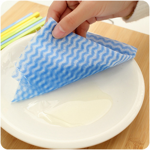Korean non-woven disposable dish towels, corrugated non-woven disposable dish towels, rags (50 pieces)