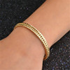 Fashionable accessory, golden bracelet, necklace, European style, 18 carat, 6m