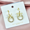 Earrings, fashionable silver needle from pearl, silver 925 sample