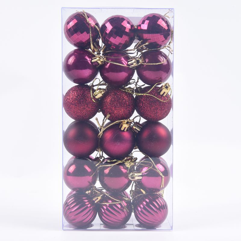 アマゾンは国境を越えて起爆した4 cm36個のクリスマスボールクリスマス装飾クリスマスツリー装飾ペンダント