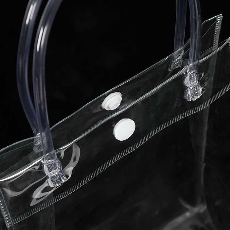 現物透明手提げ袋高級ギフトバッグpvcプラスチック包装袋手挽喜糖立体袋ロゴデザイン