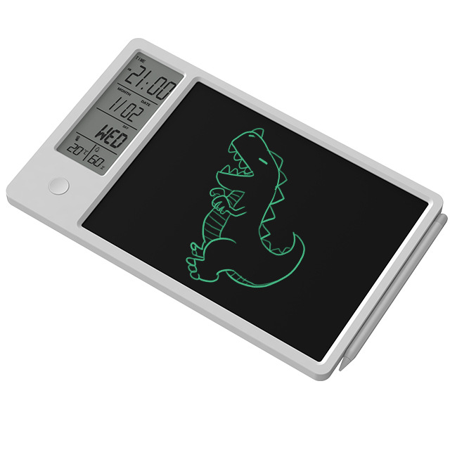 Calendario Electrónico con Tableta de Escritura PVC Reloj Despertador para Oficina image 6