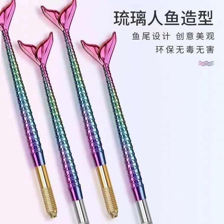 Semi-permanent makeup, hand-applied microblading, eyebrow liner, lip tattooing, hand-applied needles, round needles (three round and five rows).
