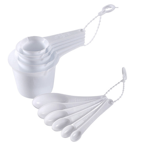 Plastic measuring spoon measuring cup 11-piece set with scale measuring spoon milk powder ingredients liquid measuring spoon cup baking tool