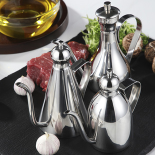 Stainless steel seasoning bottle oil pot creative kitchen leak-proof oil control bottle household 304 stainless steel oil bottle wholesale