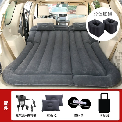 Sleeping Pad – Vehicle-mounted inflatable bed - dual-purpose-trunk-and-rear-seat-suv-straight-pull-with-flocked-black-a-pair-of-split-square-piers